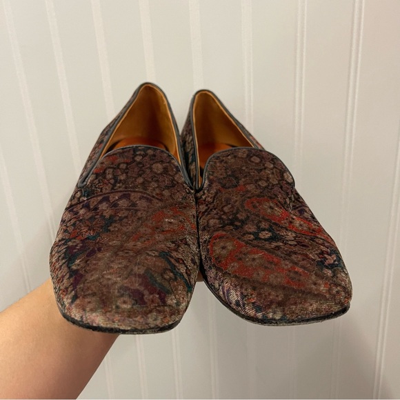 Anthropologie | Penelope Chilvers Ottilie Velvet Heeled Loafers Sz EU 39/ US 8 - Picture 3 of 11
